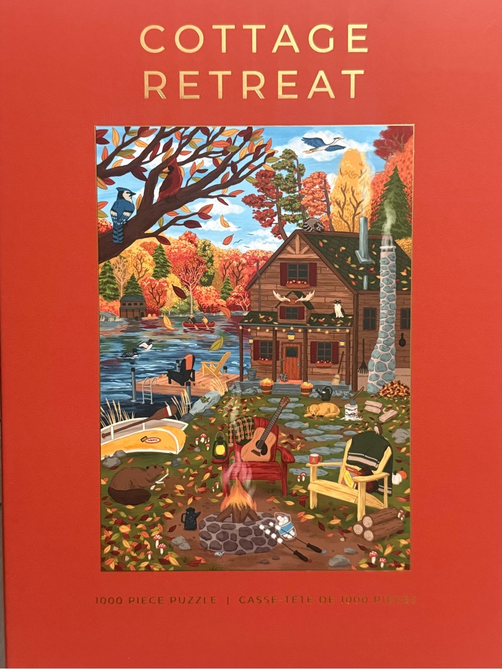 Hobbry Cottage Retreat 1000-Piece Jigsaw Puzzle - Red - Picture 2 of 4